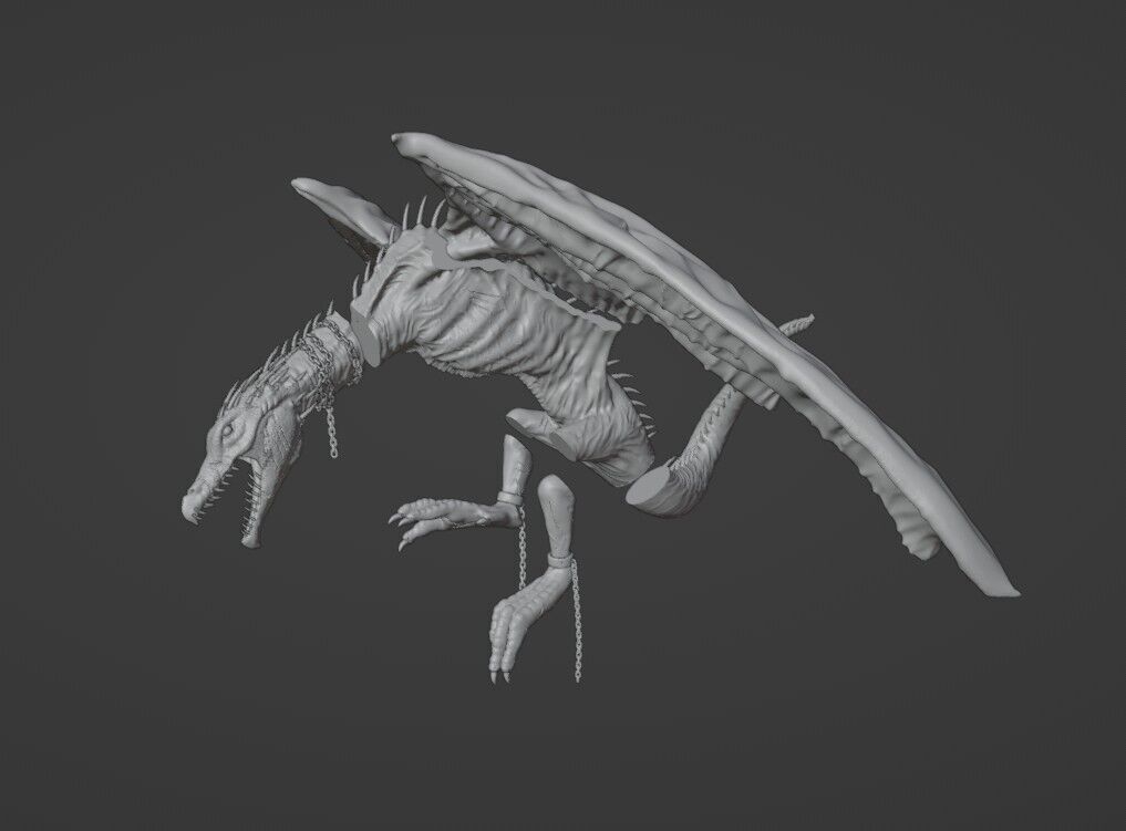 Ukrainian Ironbelly Dragon Harry Potter 3D print model_4