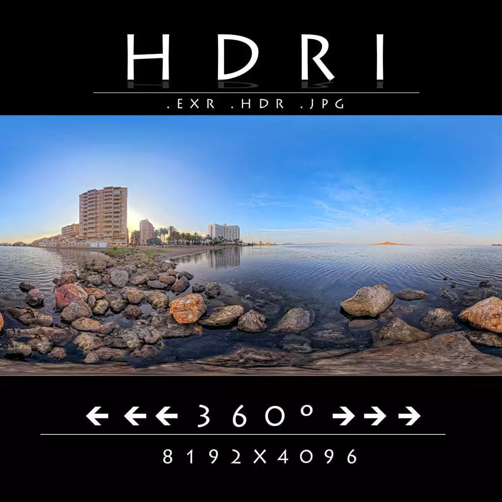 Sunrise Rocky Shoreline HDRI  3D model_0