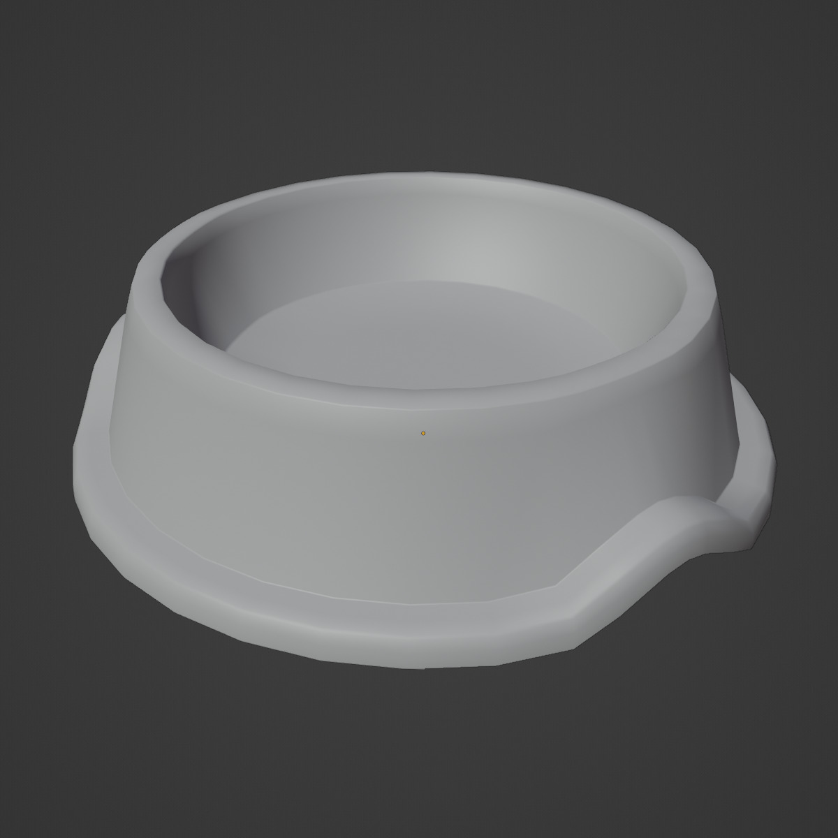 Metal Dog Bowl 06 Low-poly 3D model_8