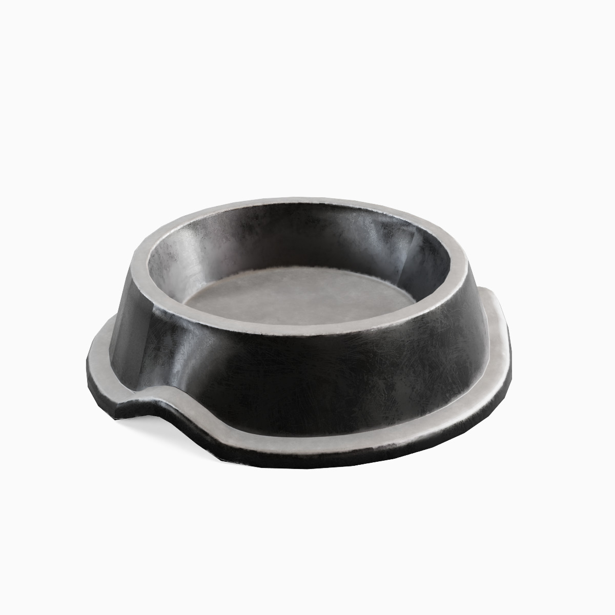 Metal Dog Bowl 06 Low-poly 3D model_4