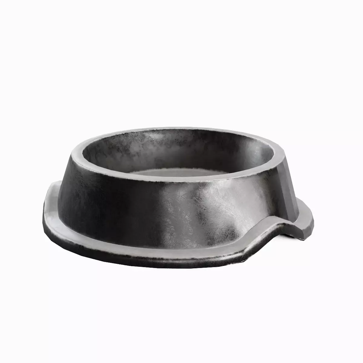 Metal Dog Bowl 06 Low-poly 3D model_0
