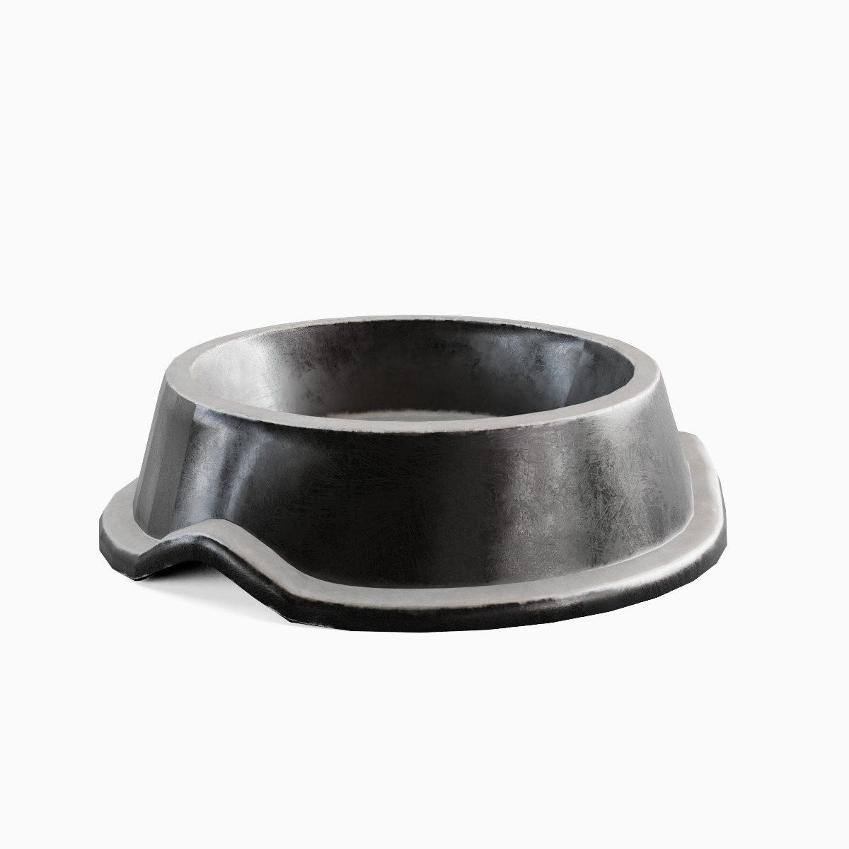 Metal Dog Bowl 06 Low-poly 3D model_2