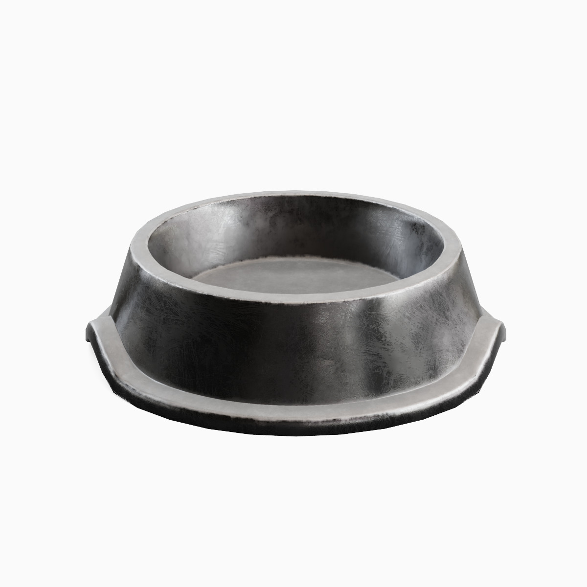Metal Dog Bowl 06 Low-poly 3D model_3