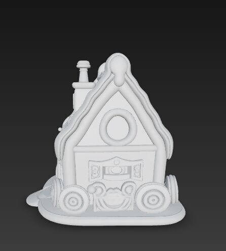 Fairytale Second Gingerbread Candy House 3D Model 3D print model_10