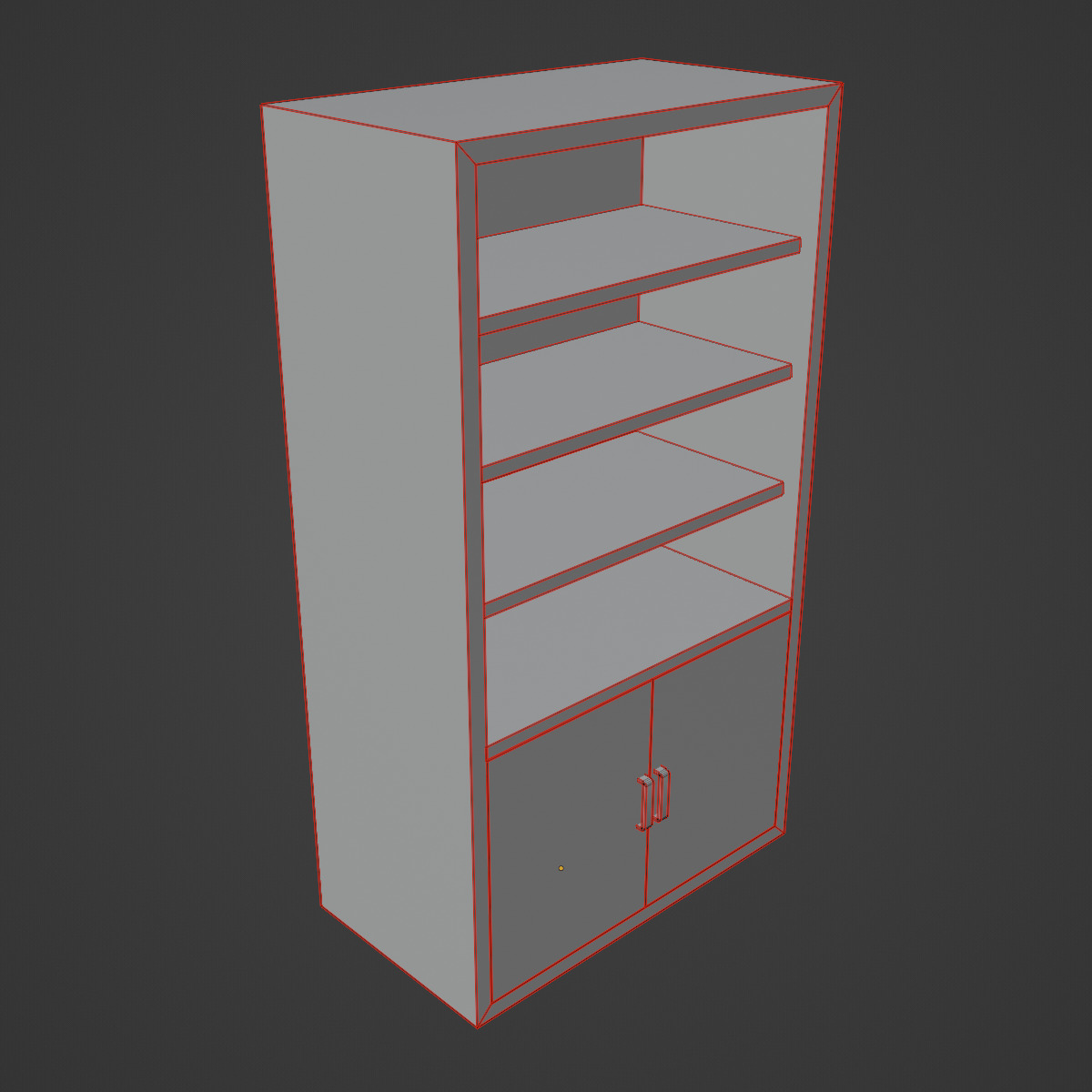 Old Shelf 05 Low-poly 3D model_8