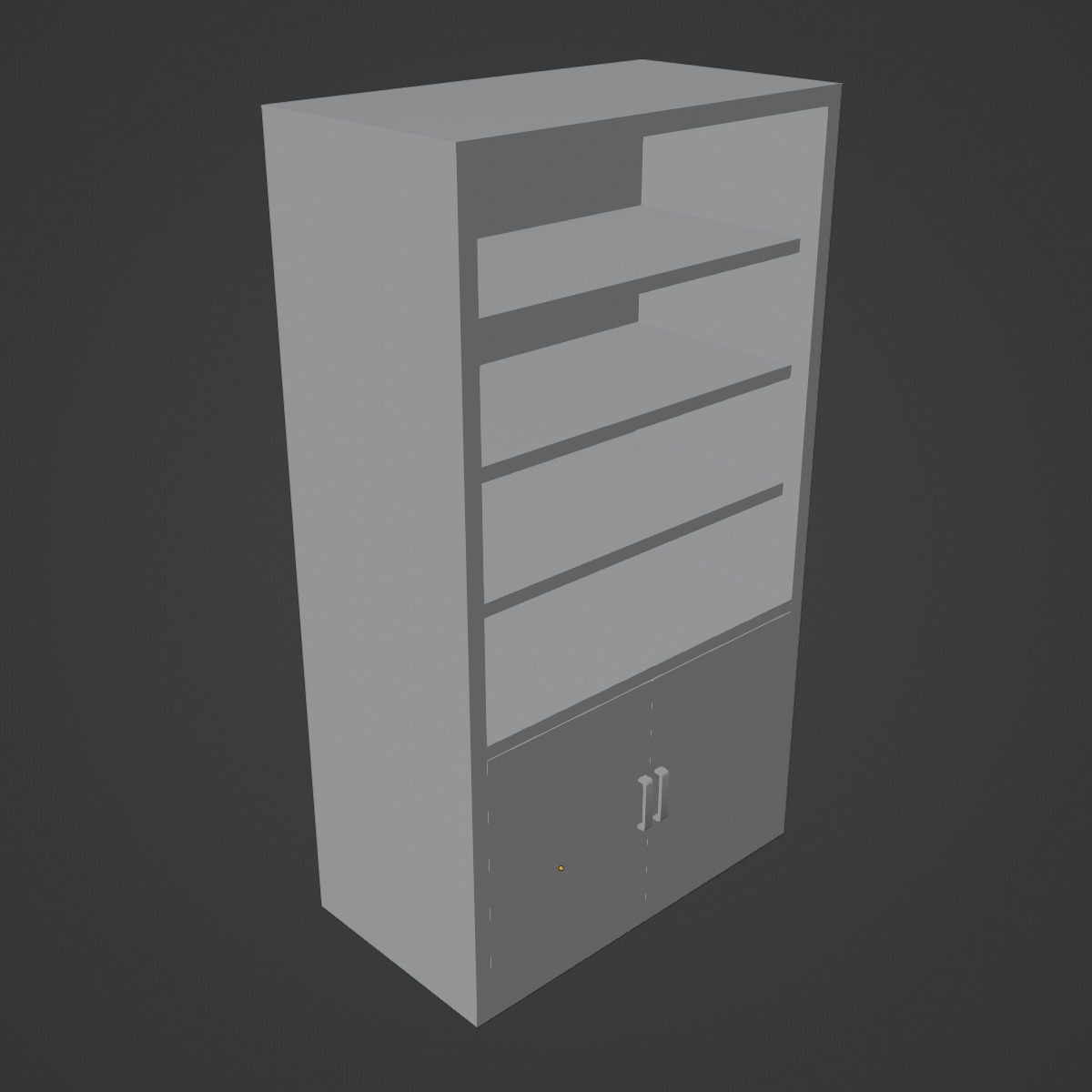 Old Shelf 05 Low-poly 3D model_9