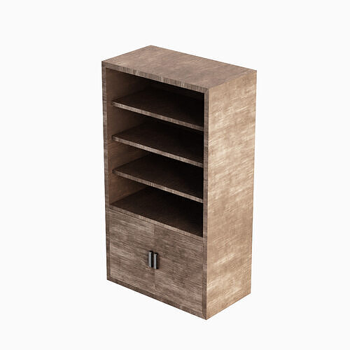 Old Shelf 05 Low-poly 3D model