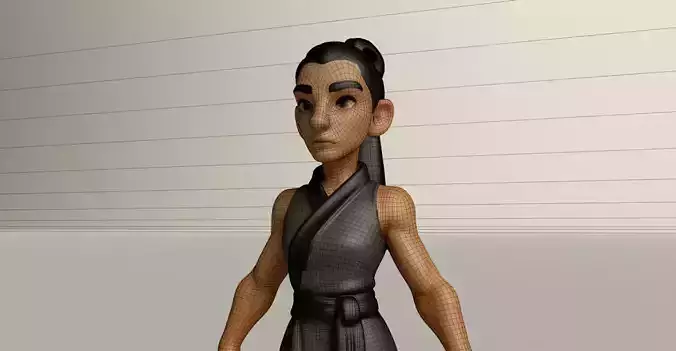 Stylized Game Ready Human Character Rigged named Forta