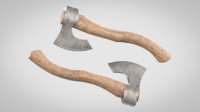 Camping Axe Low-poly 3D model