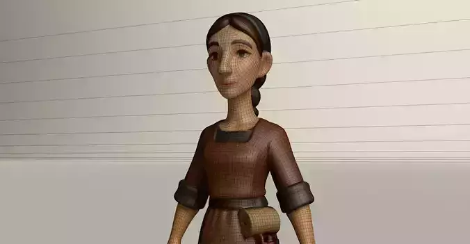 Stylized Game Ready Human Character Rigged named Ftra