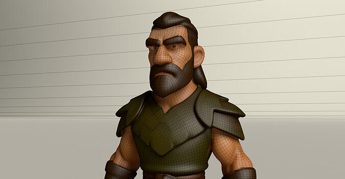 Stylized Game Ready Human Character Rigged named Ga Free low-poly 3D model