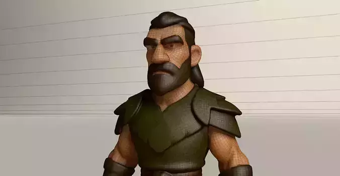 Stylized Game Ready Human Character Rigged named Ga