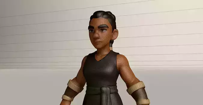 Stylized Game Ready Human Character Rigged named Geladita