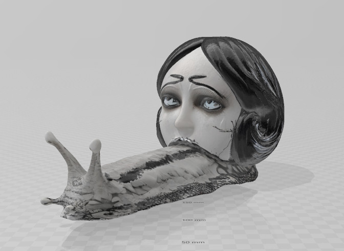 Garota lesma 3D print model_3