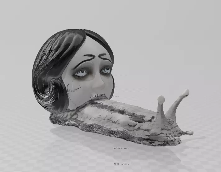 Garota lesma 3D print model_0