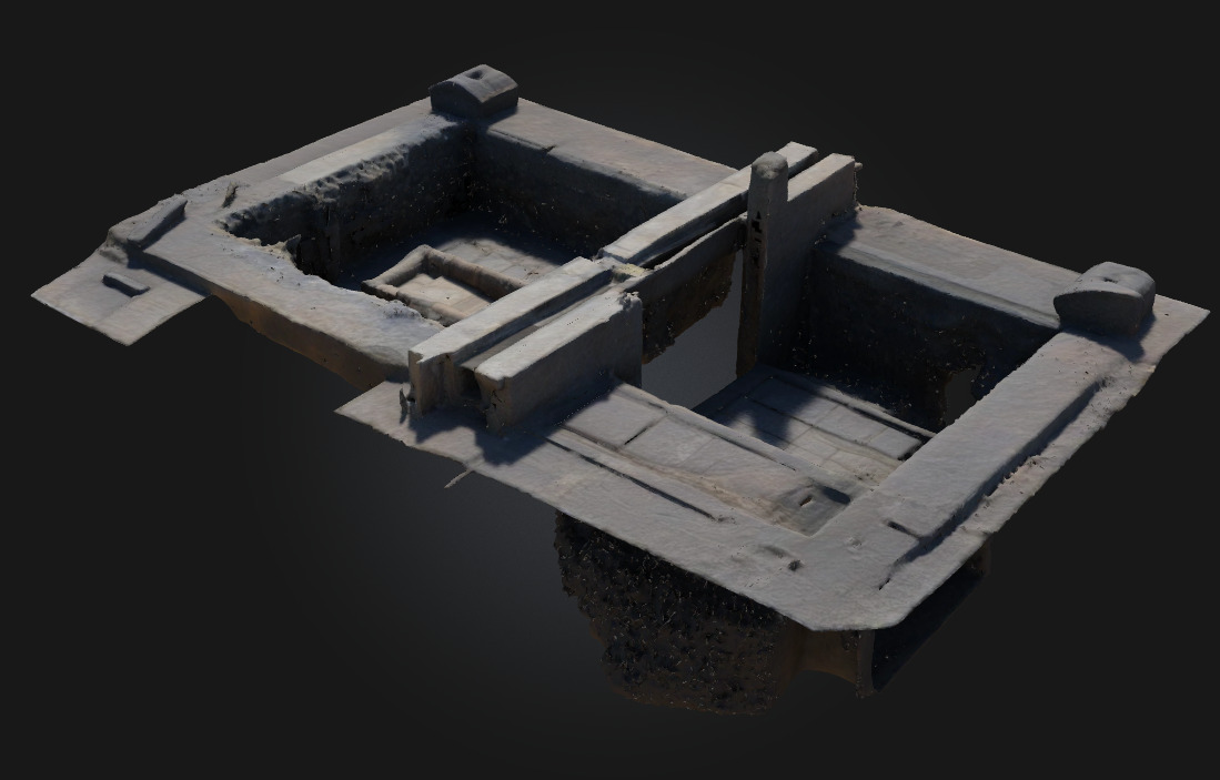 Excavation Site Blueprint Archaeological Layout Model 3D model_2