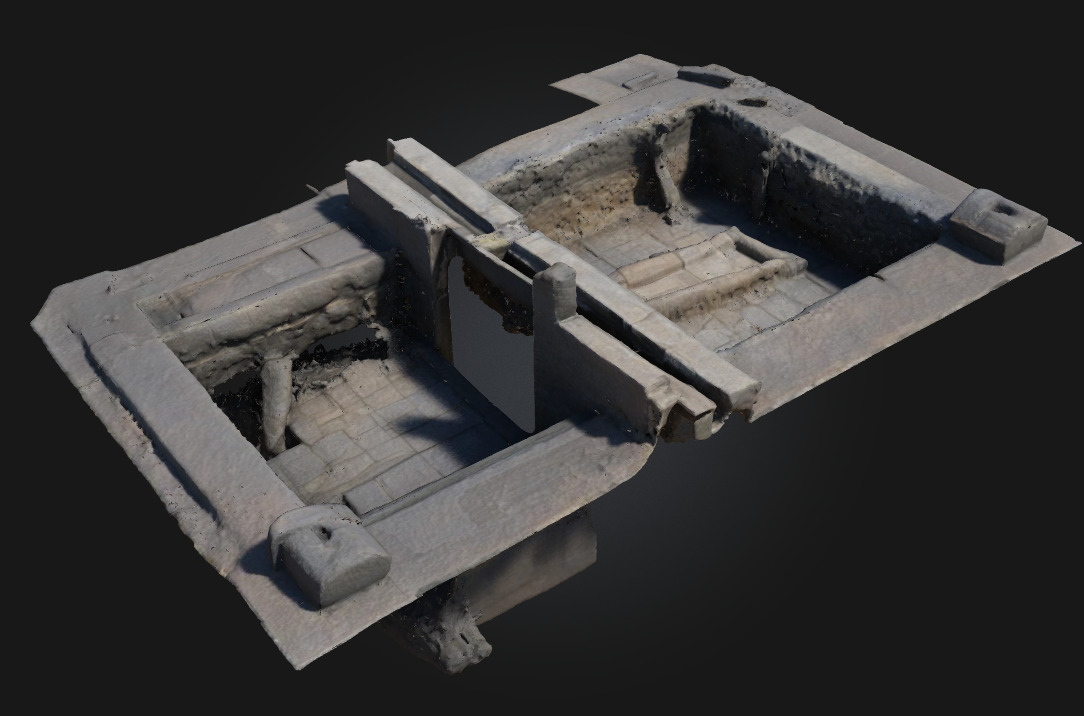 Excavation Site Blueprint Archaeological Layout Model 3D model_1