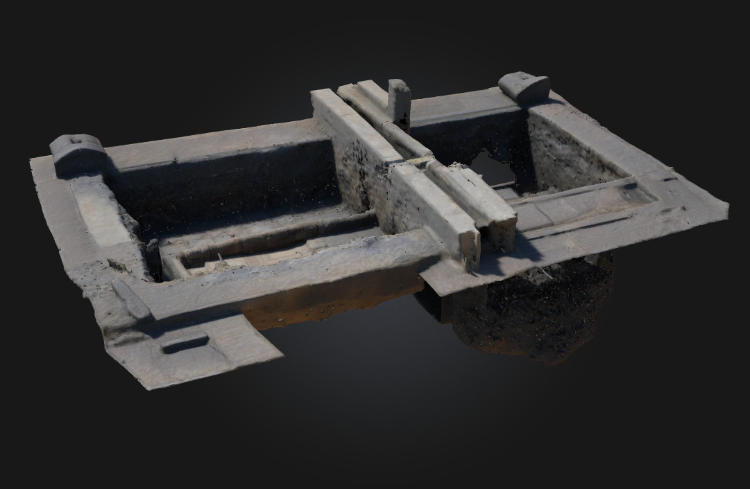 Excavation Site Blueprint Archaeological Layout Model 3D model_3