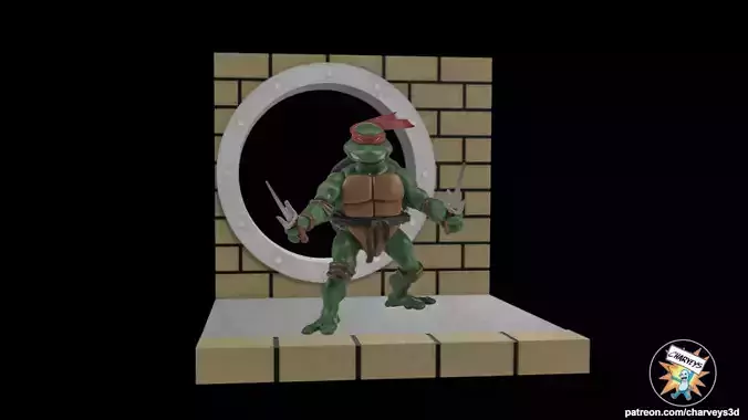 Teenage Mutant Ninja Turtles Sewer Diorama for action figures 3D print model