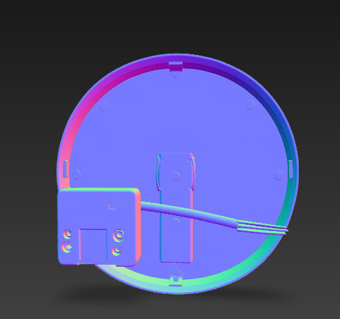 Round LED Panel Light 3D model_7