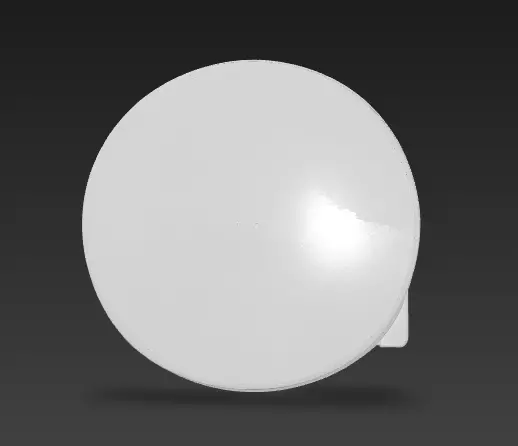Round LED Panel Light 3D model_0