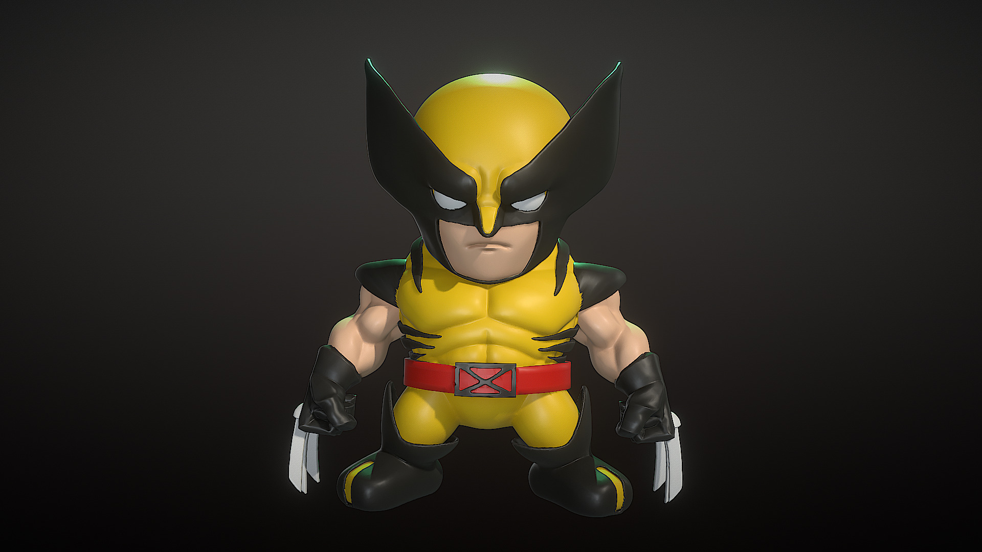 Wolverine chibi 3d printable model 3D print model_2