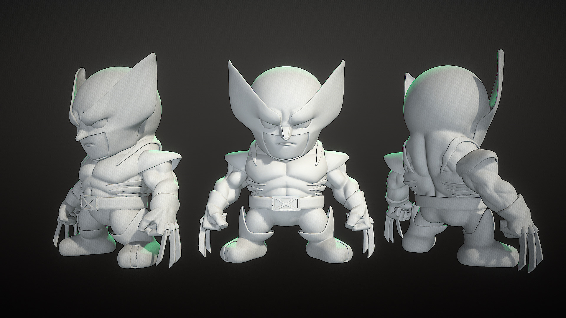 Wolverine chibi 3d printable model 3D print model_1