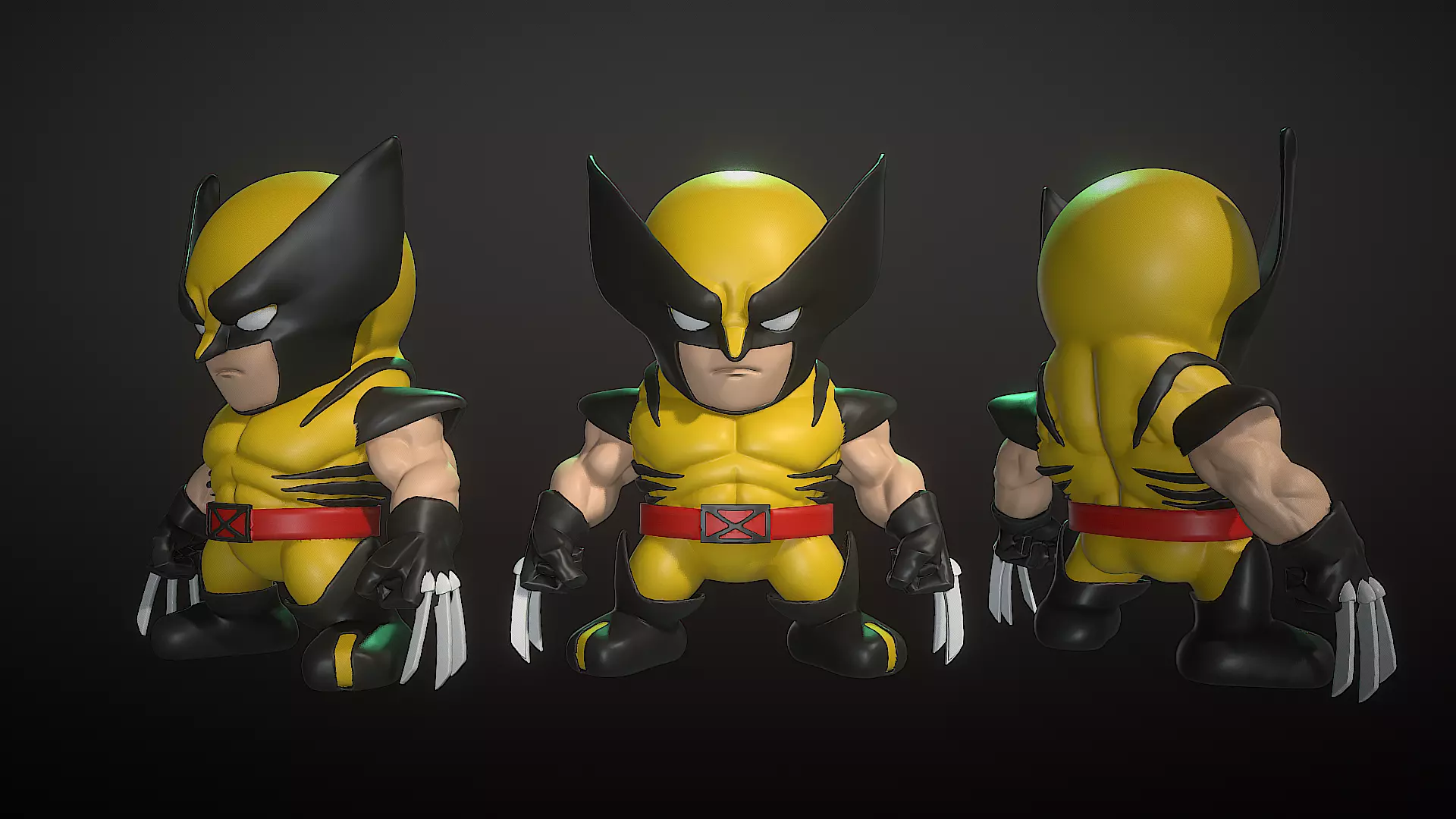 Wolverine chibi 3d printable model 3D print model_0