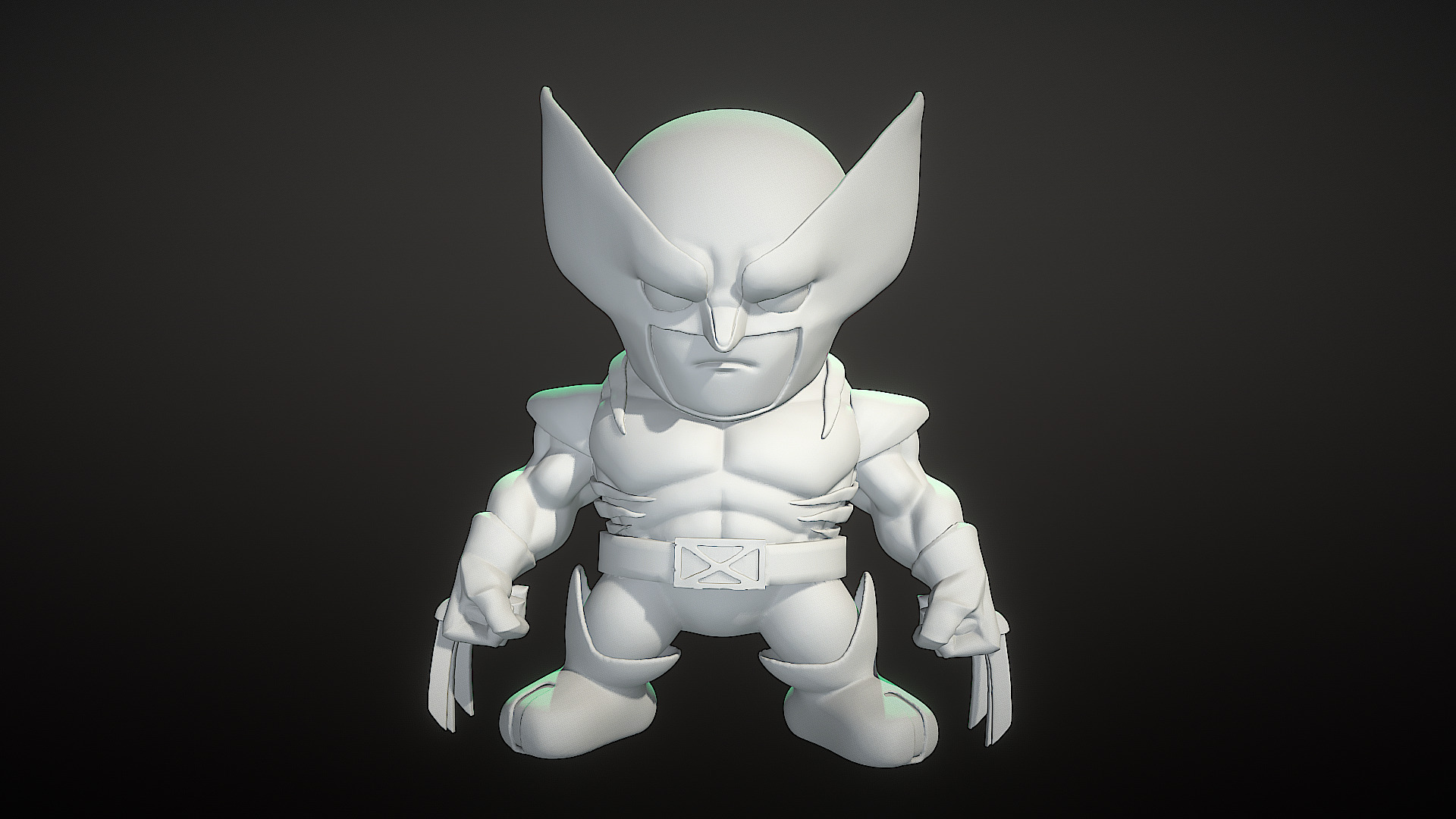 Wolverine chibi 3d printable model 3D print model_3