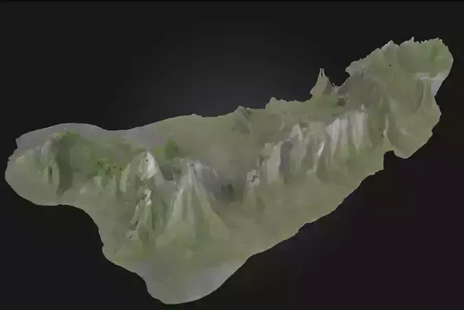 Mountain Terrain Model Realistic Landscape