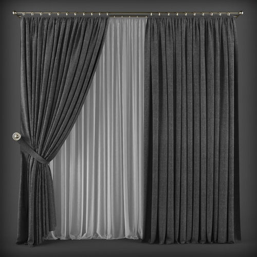 Curtain 3D model 179 Low-poly 3D model
