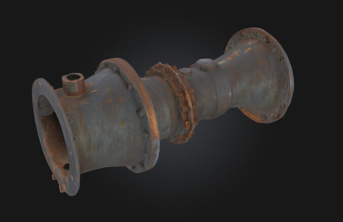 Rusty Conduit Weathered Pipe Model for Industria 3D model