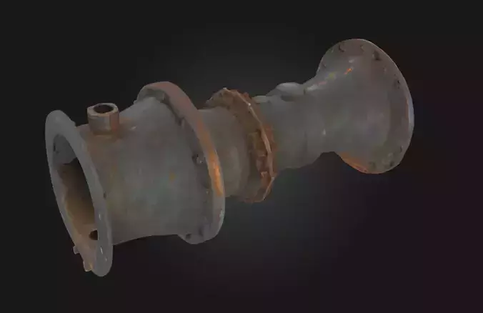 Rusty Conduit Weathered Pipe Model for Industria