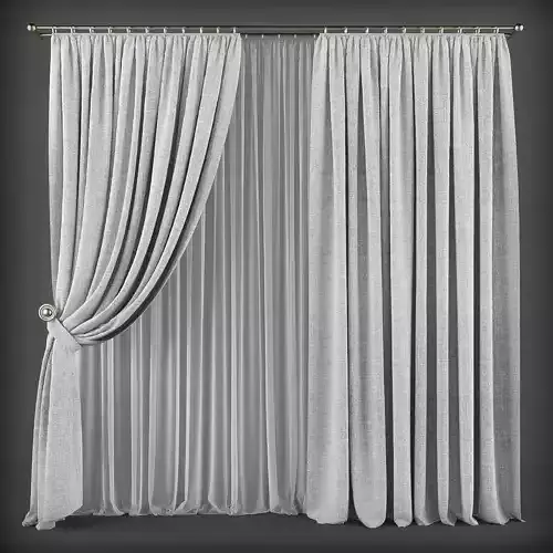 Curtain 3D model 180