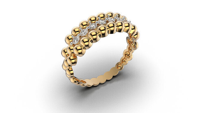 Diamond ring Coloured Classic all sizes R59 3D print model