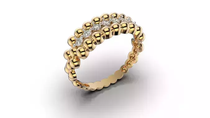 Diamond ring Coloured Classic all sizes R59 3D print model