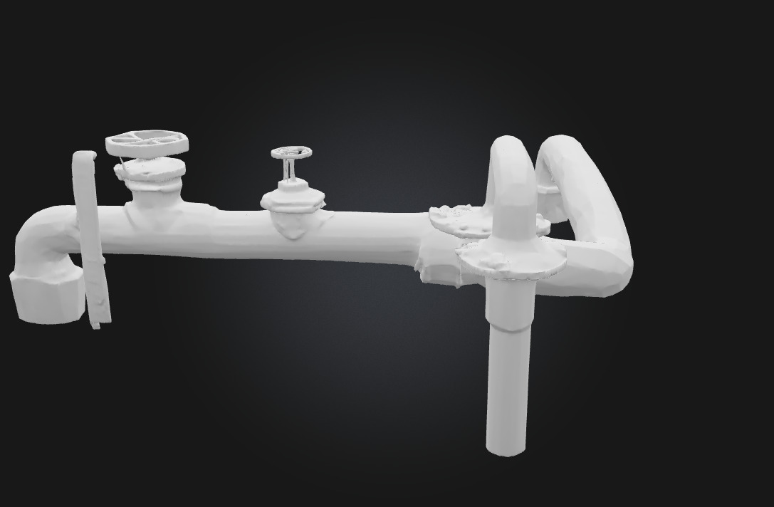 Rusty Industrial Pipe System Aged Utility Network 3D model_8