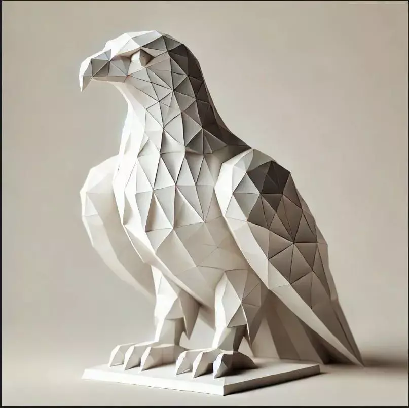 low poly adler bird Free 3D print model