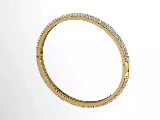Pave Setting Diamond Bangle Bracelet