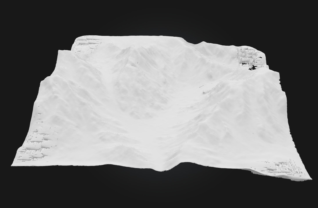 Canyon Terrain Rugged Landscape 3D model_5