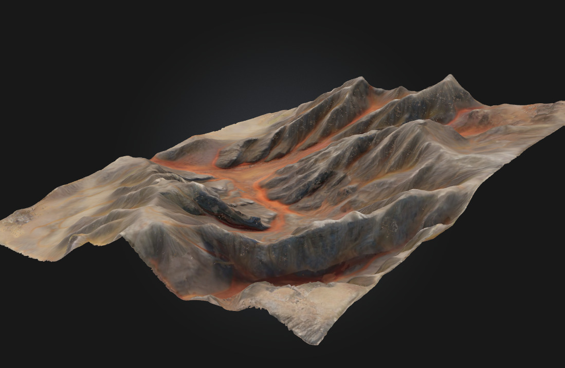 Canyon Terrain Rugged Landscape 3D model_2