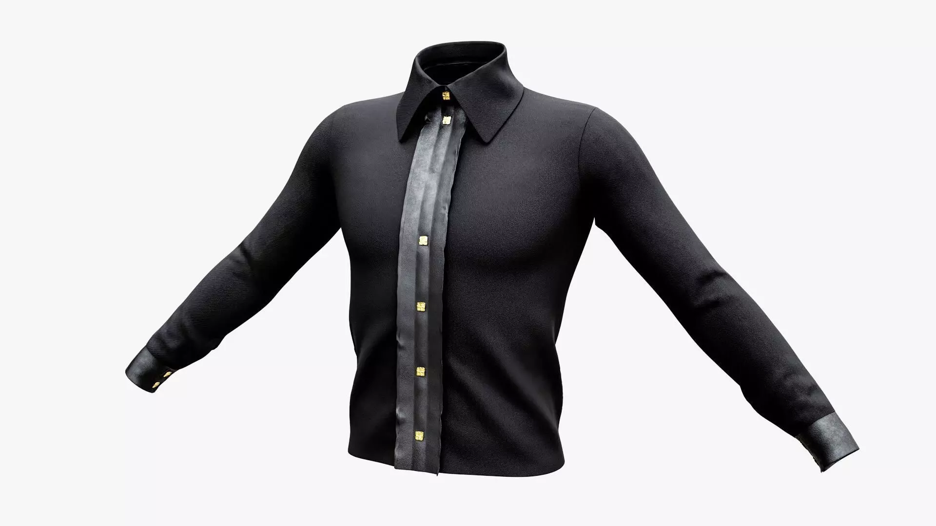 Formal Long Sleeve Shirt Low-poly 3D model