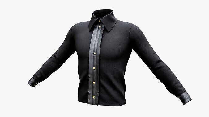 Formal Long Sleeve Shirt Low-poly 3D model