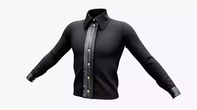 Formal Long Sleeve Shirt Low-poly 3D model
