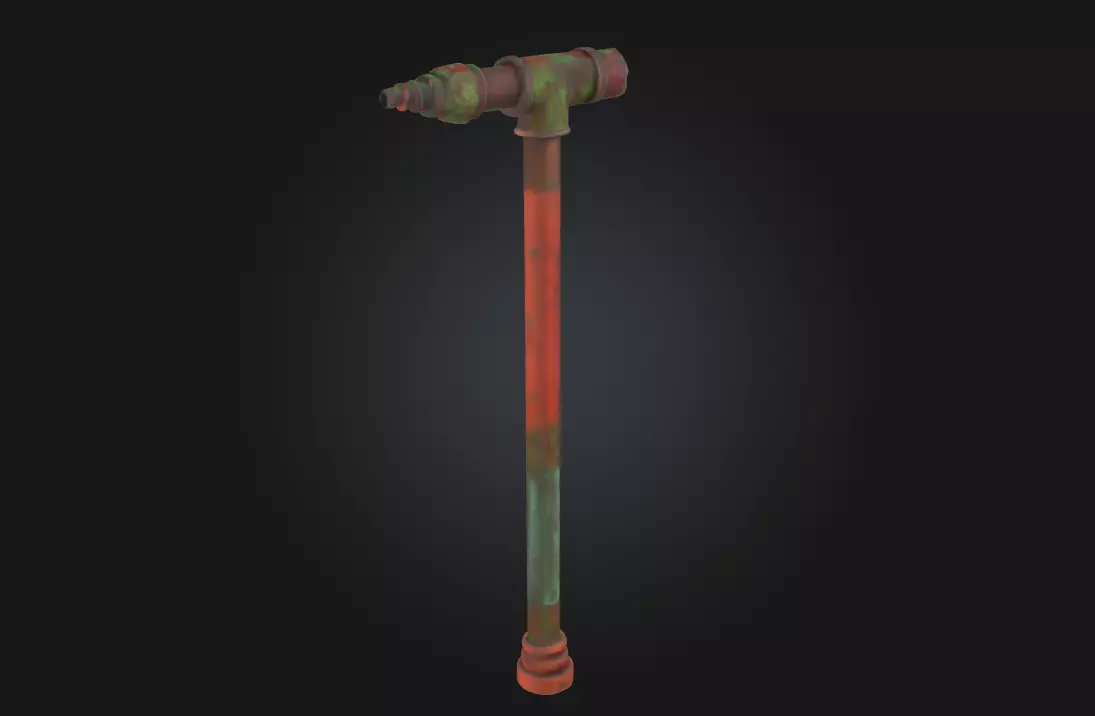 Rusty Pipe Formation Corroded Pipeline Layout for Industrial 3D model