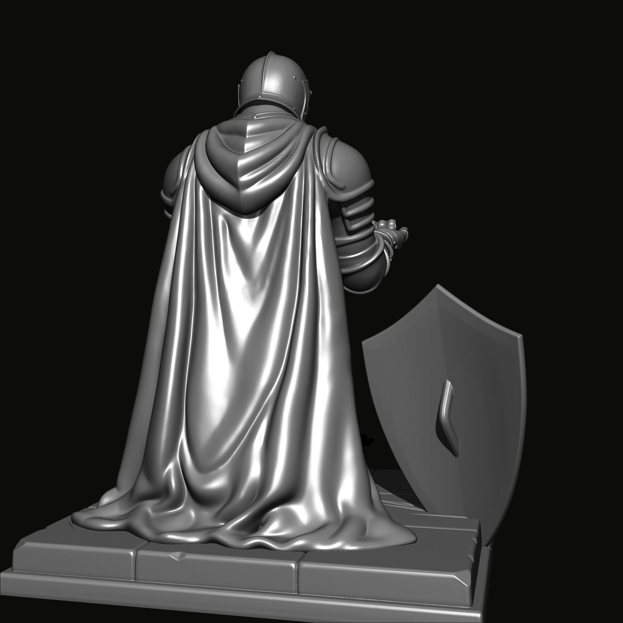 Medieval Knight Pen Holder  Decorative Figure 3D print model_10
