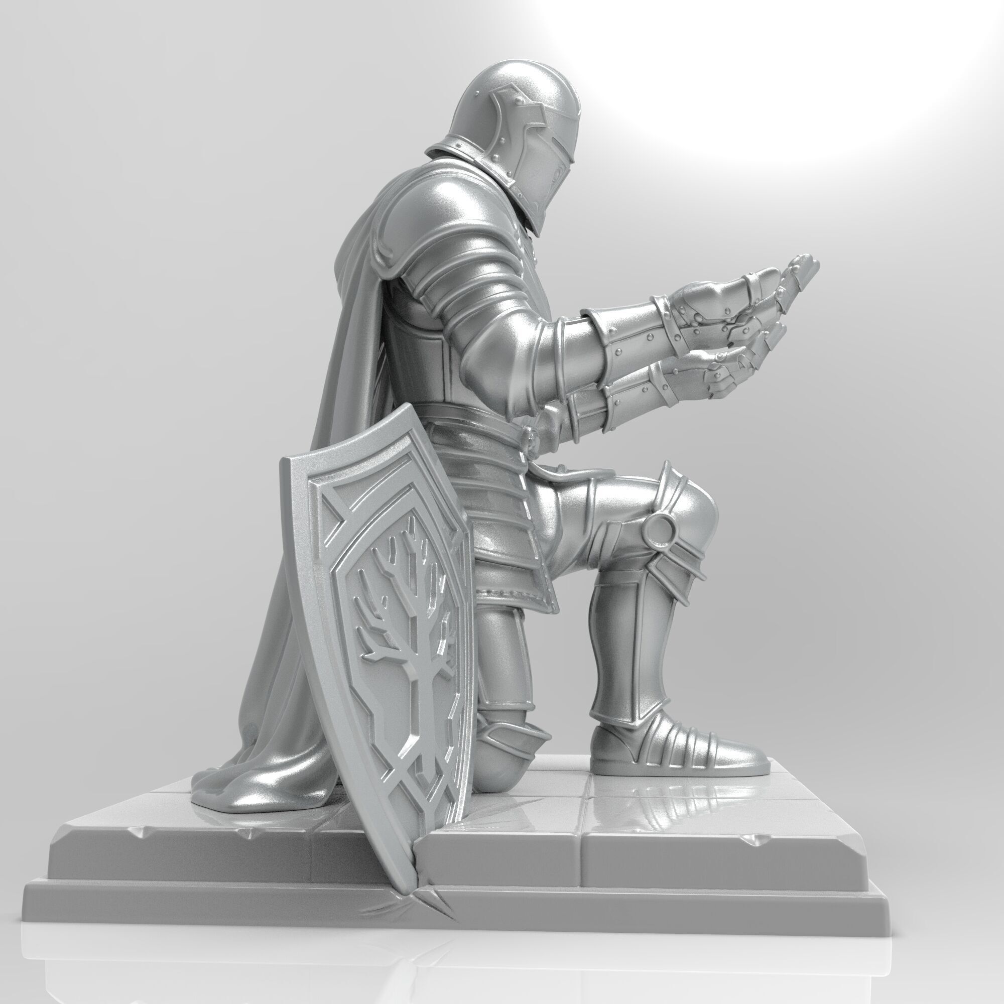 Medieval Knight Pen Holder  Decorative Figure 3D print model_1