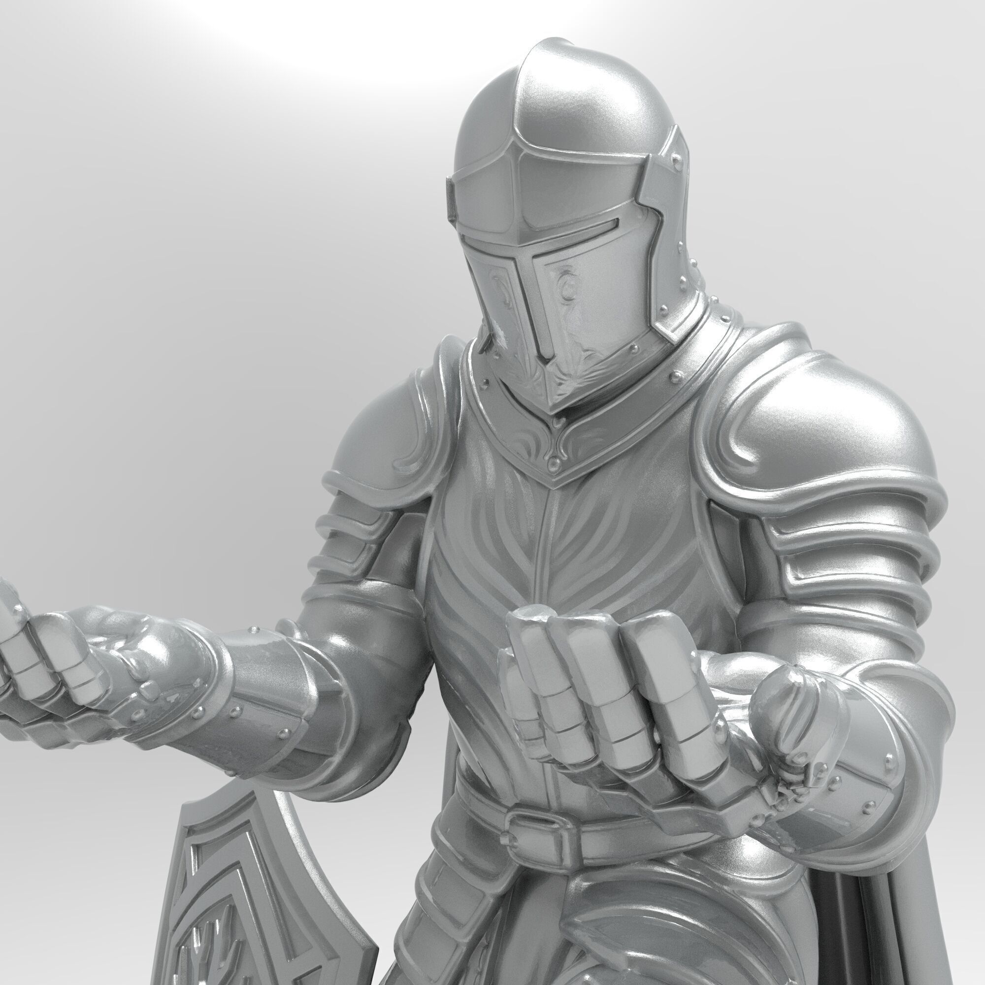 Medieval Knight Pen Holder  Decorative Figure 3D print model_5