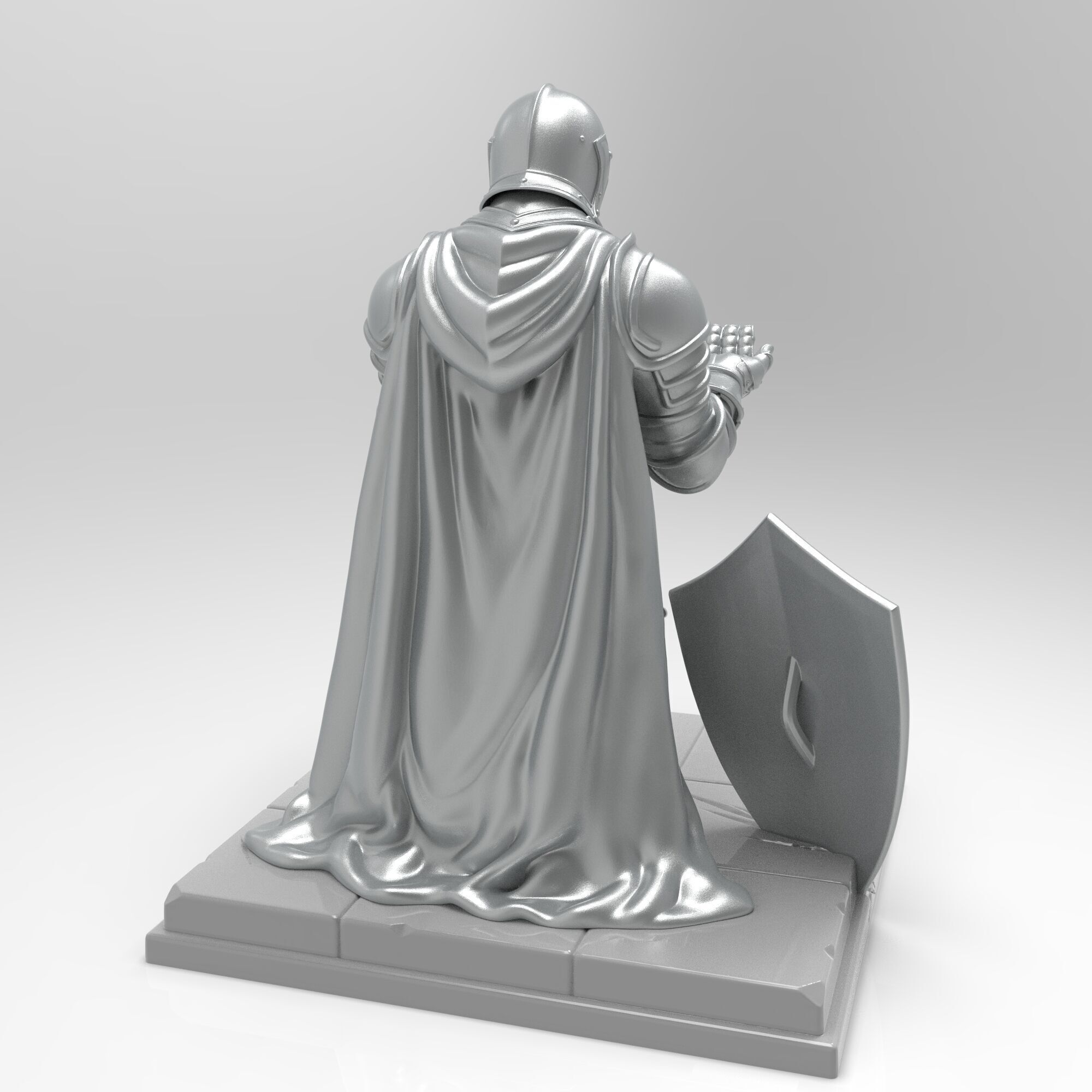 Medieval Knight Pen Holder  Decorative Figure 3D print model_4