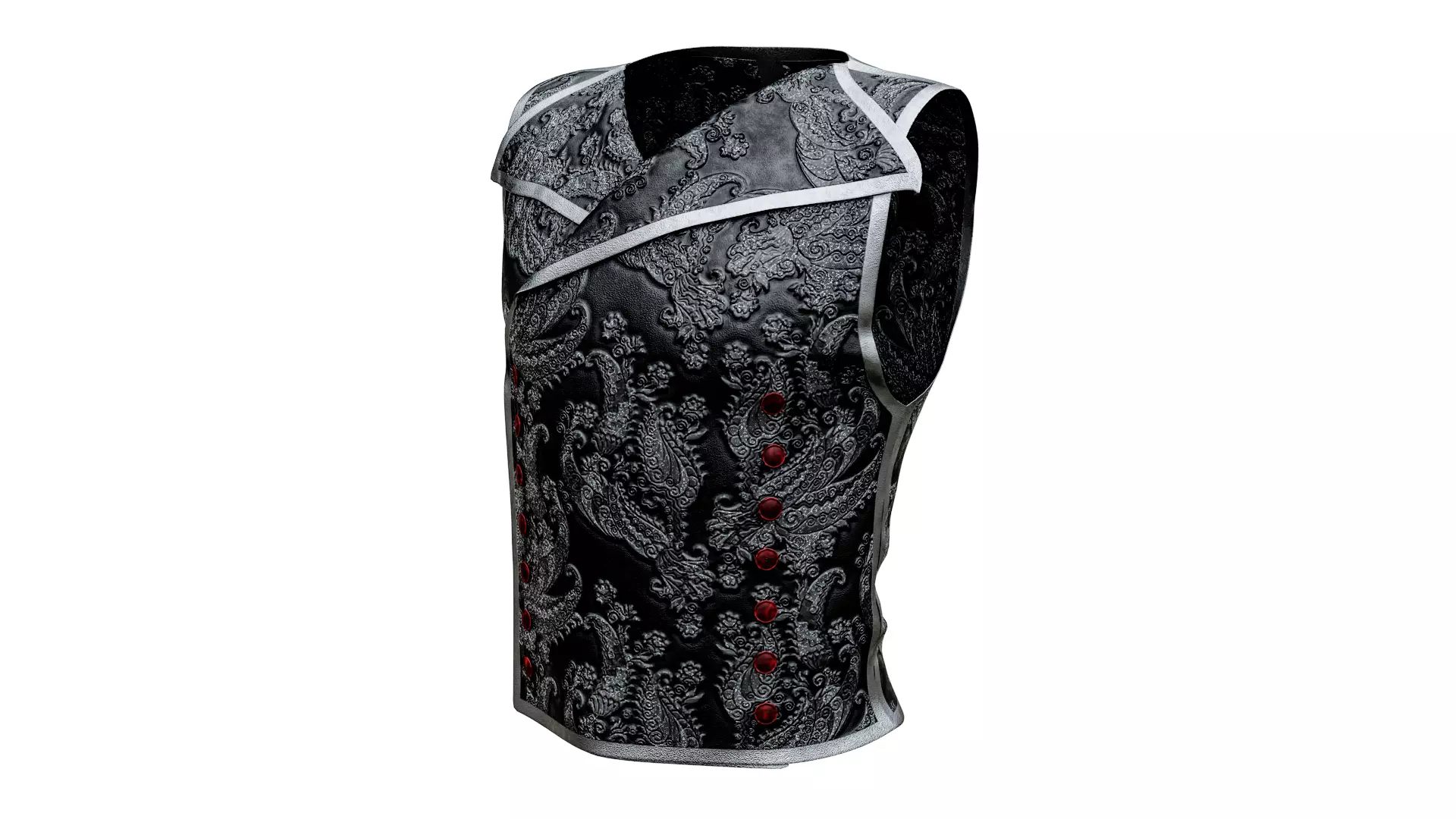 Formal Victorian Gothic Steampunk Vest Low-poly 3D model